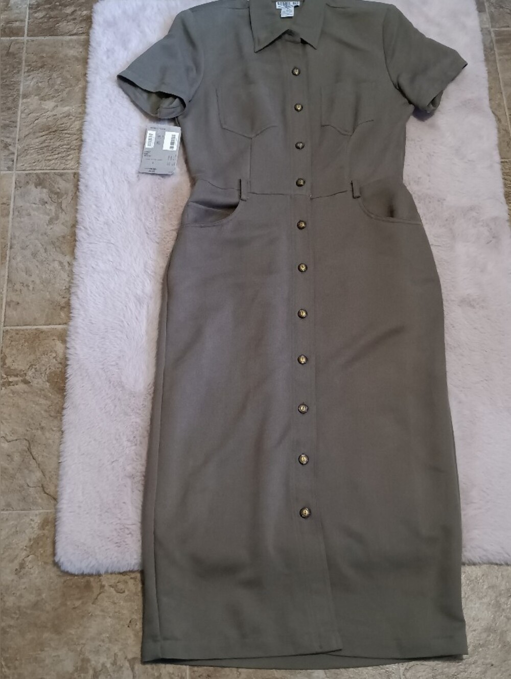 Robbie Bee Petite Olive Green Maxi Dress
